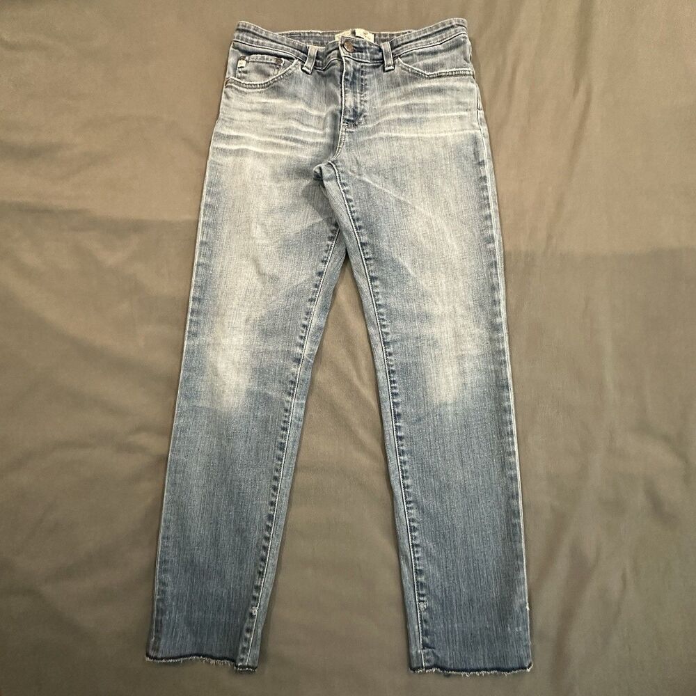 AG Adriano Goldschmied The Stilt Cigarette Roll Up Jeans Womens 30R Made in USA